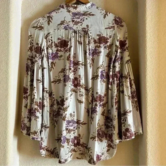 Free People Long Sleeve Floral Tunic Top - Picture 3 of 10
